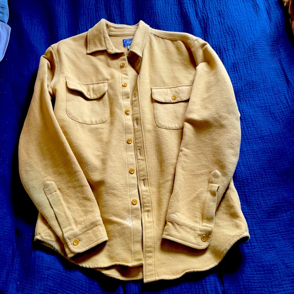 Vintage J Crew Flannel, thick Shirt Jacket. Medium